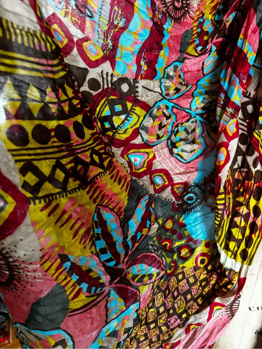 Vibrant Multicolor Patterned Women's Scarf - sarong -shawl